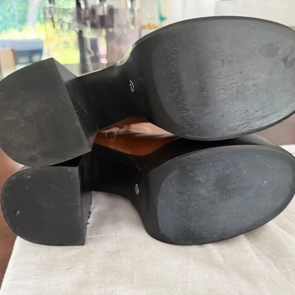 ZARA Leather Platform Heeled Anke Boots - EU 40 (fits like 39/9) - Picture 4 of 7